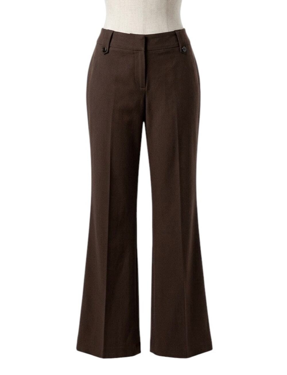 Vintage Y2K No Boundaries Juniors 15 Brown Stretch Wide Leg Dress Pants - Picture 1 of 7